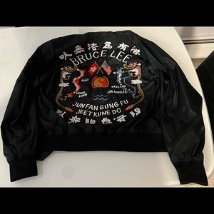 Roots of fight Bruce lee stadium jacket. Size men small
